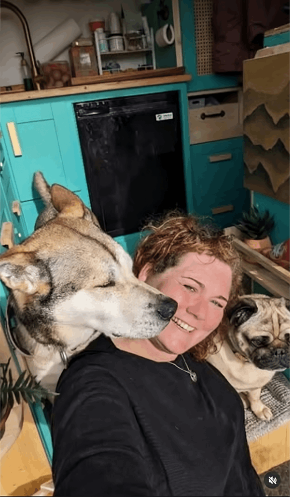 Rochelle and her dogs